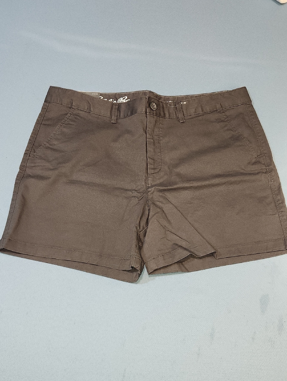 NWT Eddie Bauer Womens Gray Legendwash Stretch Shorts. Size 16.